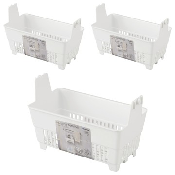 inomata 懸掛式浴室收納籃 日本製造 耐重3kg 3入組  1組