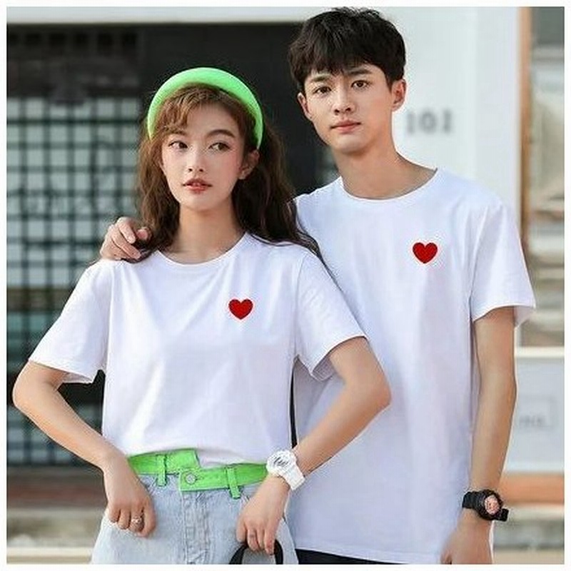 二点メンズレディースペアペアルックカップルtシャツ春服夏お揃いカップルtシャツ春服夏結婚祝いユニセックストップス可愛いペアtシャツ半 通販 Lineポイント最大0 5 Get Lineショッピング