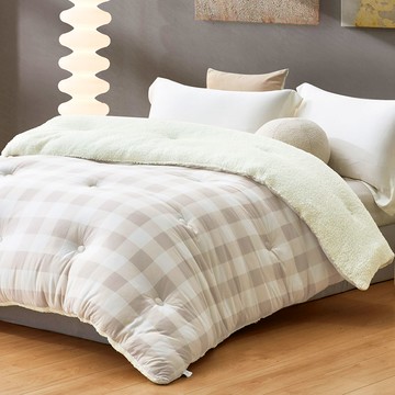 J-bedtime 床寢時光 抗寒保暖羊羔絨針織加厚暖暖被 U9762L  雙人  卡布奇諾