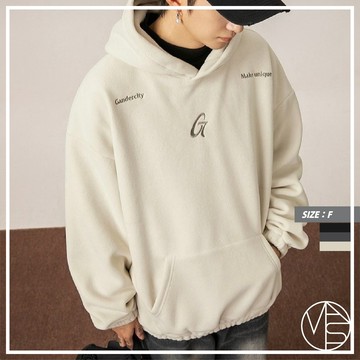【MKST.STUDIO】搖粒絨刺繡字母帽TEE 重磅 連帽長袖 搖粒絨 情侶裝 韓系長袖 男生服飾 韓國男裝