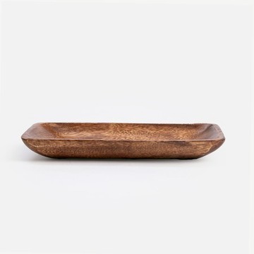 艾禮思洋槐木盤20cm 長方原色