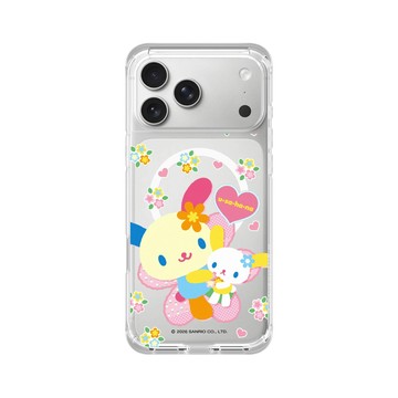 iPhone 17 Pro Max ClearX (MagSafe 兼容) 晶透白 - 三麗鷗-花小兔 Usahana - 抱緊緊