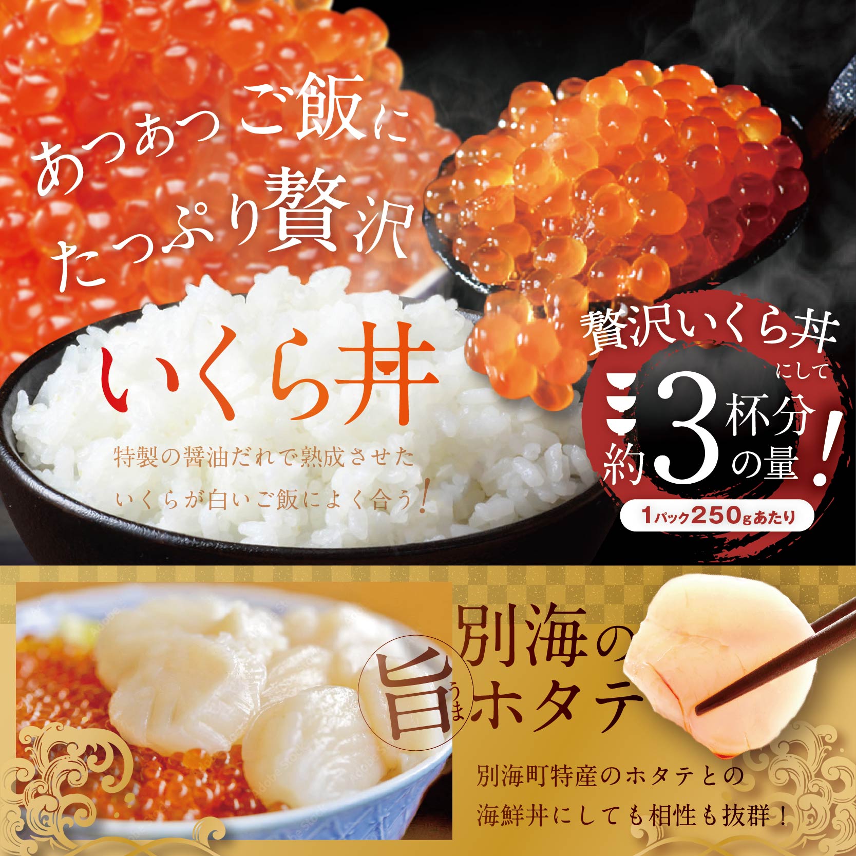 希少な新物いくら！計500g 2ヵ月 定期便 漁協 直送！本場「北海道」 いくら 醤油漬け