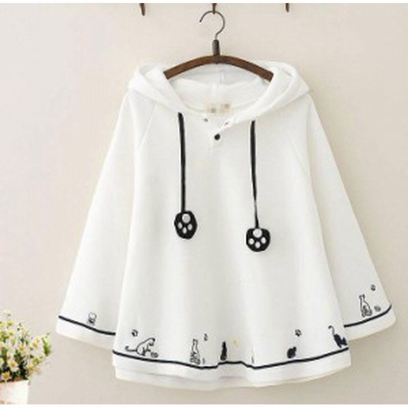 レディース マント ポンチョコート ケープ もこもこ ハロウィーン パーカー トップス 猫柄 森ガール スクール風 萌え萌え かわいい 春秋 通販 Lineポイント最大get Lineショッピング