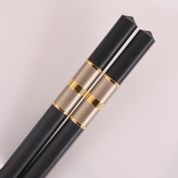 合金筷子浮雕金銀中套單線酒店家用餐飲禮品耐高溫防霉筷子可消毒