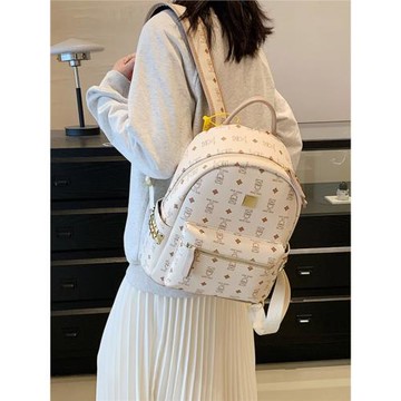 韓版時尚卡通印花雙肩包女士旅行背包2024年新款ins風潮學生書包