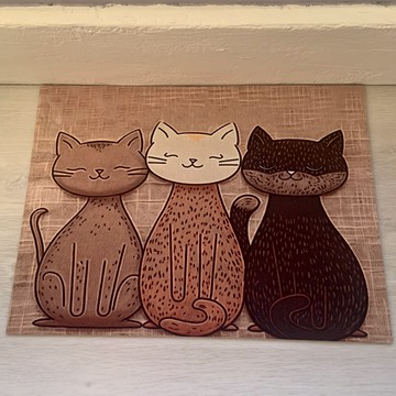 貓咪地墊、插畫地墊、防滑地墊、可愛門墊、玄關吸水墊、浴室防滑墊、寵物地墊、卡通止滑墊、家用吸水墊、貓奴必備、居家佈置