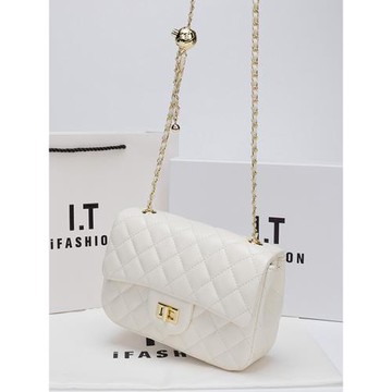 包包女方胖子小香風菱格真皮包包