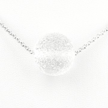 純潔的冰雪 圓珠 手工 玻璃 純銀項鍊
