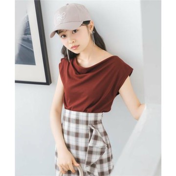 日單原品WILL人氣爆款高級感胸口繡花蕩領超舒適絲光棉短袖