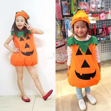 南瓜蓬蓬裝(橘色)，萬聖節服裝/兒童/服飾/變裝派對/表演/角色扮演/南瓜裝，X射線【W390001】