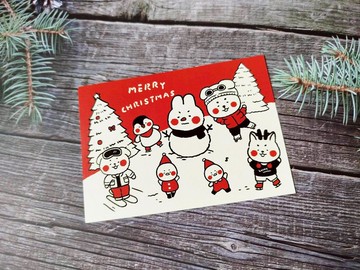 溜冰聖誕節/明信片/卡片