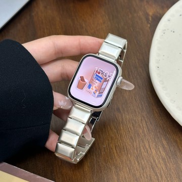 不鏽鋼蝴蝶扣細款女Apple Watch 錶帶  適用於iwatch/applewatch+全系列通用