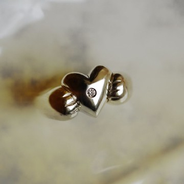 手工925純銀 x 2分鑽石【貓手掌肉球戒指Cat ring】