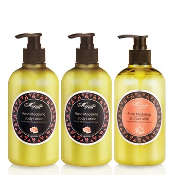 【芳香小舖】玫瑰身體保養組(身體乳500mlx2瓶+沐浴乳500mlx1)