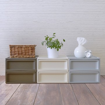 日本 RISU 北歐風堆疊抽屜櫃組(加大版) S - 白色