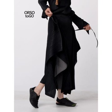 褶皺不規則設計半身裙子顯瘦長款女2025新款春夏垂墜感好氣質高級