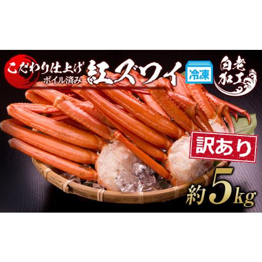 ふるさと納税 北海道 白老町 訳あり 紅ズワイ蟹脚 ボイル冷凍 5kg（14〜24肩) ギフト プレゼント かに カニ 北海道