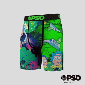 【PSD Underwear 官方旗艦店】RICK AND MORTY- 平口四角褲-捉迷藏-綠色