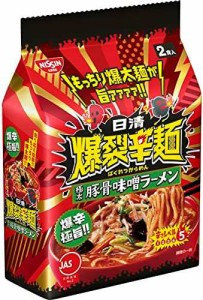 日清食品 日清爆裂辛麺 極太豚骨味噌ラーメン 2食パック(218g) ×9個