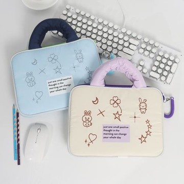 手提電腦包14寸女太空棉11寸IPAD平板防震棉16寸筆記本刺繡時尚包