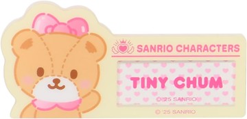 asdfkitty*三麗鷗 壓克力姓名牌 別針 徽章 胸針 藍盒-泰迪熊-日本正版