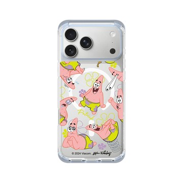 iPhone 17 Pro Max ClearX (MagSafe 兼容) 冰透藍 - 海綿寶寶 SpongeBob - 派大星百變表情