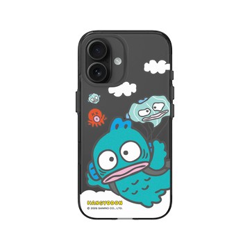 iPhone 16 Clear (相機按鈕) 酷墨灰 - 三麗鷗-人魚漢頓 Hangyodon - 降落傘