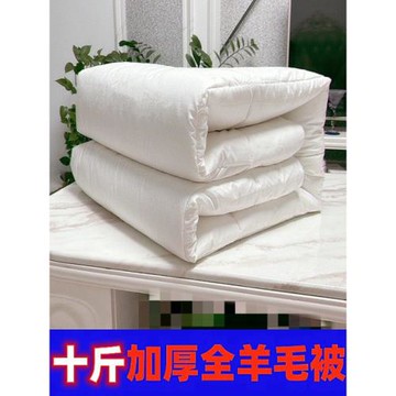 加厚全羊毛被秋冬防寒保暖棉被澳洲羊毛被子100純羊毛被芯 羊絨被
