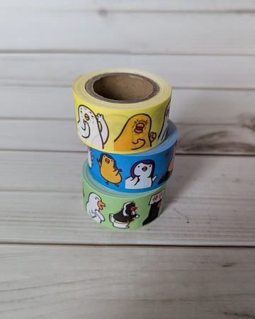 伸縮自如的雞與鴨_黑白鵝_有離型紙紙膠帶