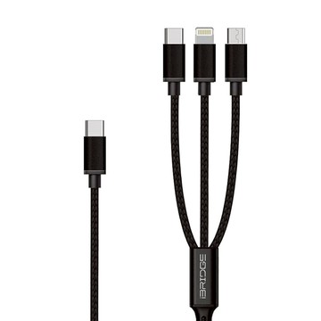 3合1 PD Type-C快速充電線 (IBA007)