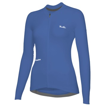 NERVE TRAINING Long Sleeve Jersey 運動版長袖車衣女款 (丹寧藍)