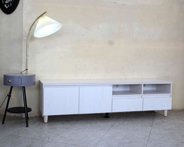 【歐風別館】象印六尺洗白色岩板電視櫃【基隆至台中免運費】