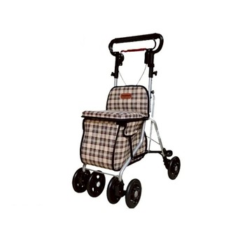 【海夫健康生活館】輕巧購物助行車_格紋款