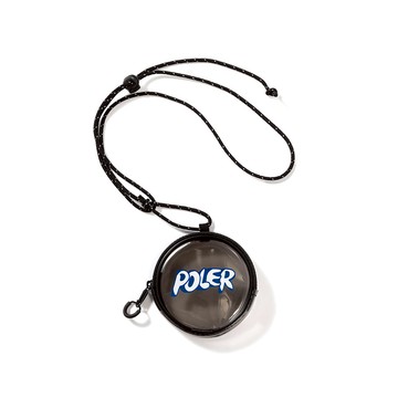 日本限定 POLER HIGH&DRY PVC ROUND POUCH / HIGH&DRY PVC 透明圓形防水小物袋 / 零錢小包 / 黑色