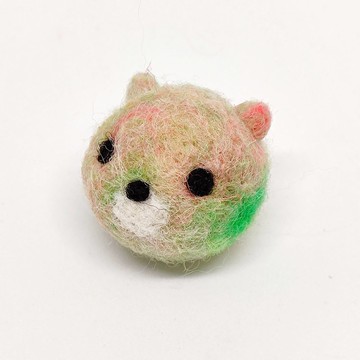 秋季草地-混色系列小熊 羊毛氈 鑰匙圈、吊飾、擺飾