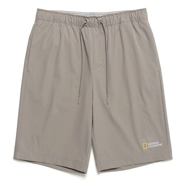 男女同款 CYPRUS 抽繩短褲 - 米色