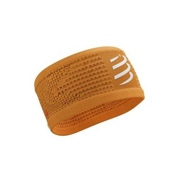 《Compressport瑞士》寬版止汗呼吸頭帶2.0 (秋橘)