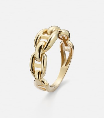 Stone and Strand Puffed Maritime 14kt gold ring
