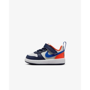 NIKE 耐吉 幼童休閒鞋-藍灰橘 COURT BOROUGH LOW RECRAFT (TD)-DV5458401