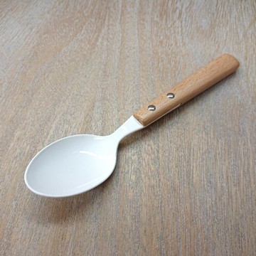 高桑金屬 原木柄琺瑯餐匙
