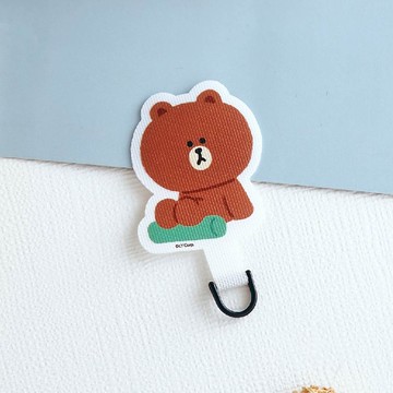 LINE FRIENDS經典-瑜珈熊大手機掛片/夾片