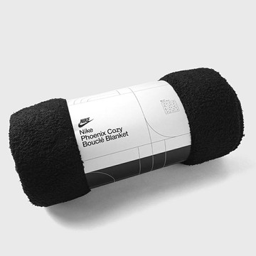 【NIKE 耐吉】Phoenix Cozy Bouclé(黑色)針織毛毯 輕柔仿羊羔絨舒適親膚冷氣毯沙發毯四季毯午睡毯午休毯車用毯保暖毯被子懶人毯情侶毯空調毯(N1010965001OS)