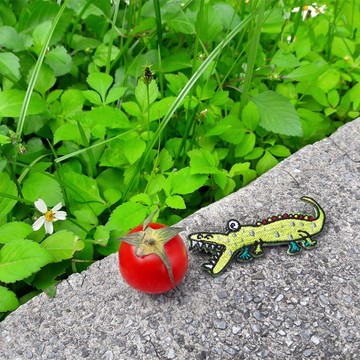 情人節 生日禮物 呆呆鱷 創意 別針 胸針 遮陽帽 野餐 配件