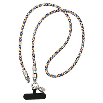 Nopeasti 諾比 多功能手機掛繩/PD60W快充數據線  120cm  Lightning接頭款 多色  1條