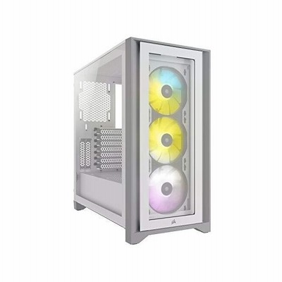 Corsair Icue 4000x Rgb 強化ガラス製ミドルタワー Atx Pcケース ホワイト Cc Ww Cs7978 通販 Lineポイント最大get Lineショッピング