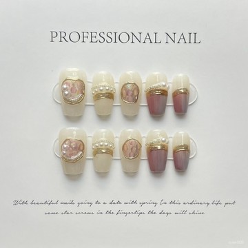 💟加一手工甲💅🏻【純手工實拍】純手工穿戴甲阿爾卑斯穿戴甲成品重複使用純手工穿戴甲 JQAP