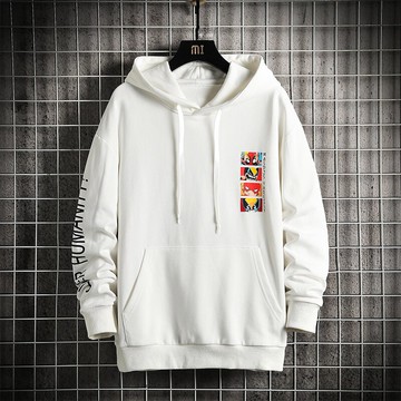 春秋季新款連帽衛衣男韓版ins寬松字母印花休閑青少年上衣服