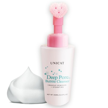UNICAT 現貨 BHA綠茶 粉刺 洗卸兩用慕斯 350ml 毛孔慕斯 洗臉慕斯 洗面乳 卸妝慕斯 洗臉刷 泡泡慕斯