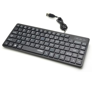 三巨K8小鍵盤耐用防水有線USB短鍵盤筆記本機器商務辦公時尚短款